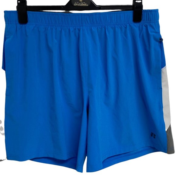 Russell Other - Russell Men's Light Blue Pull String Elastic Waist Training Fit Shorts Size L